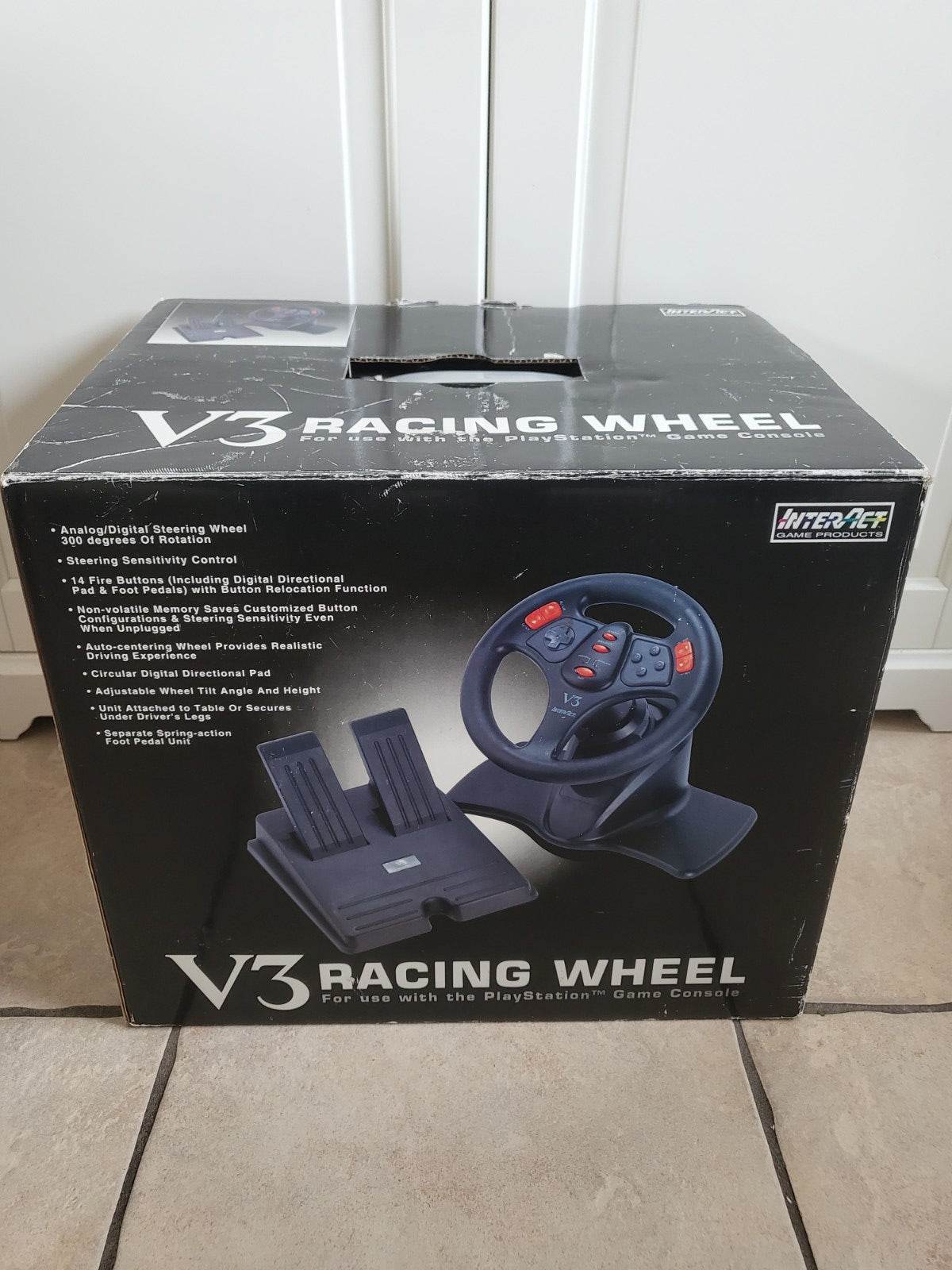Interact V3 Racing Wheel Playstation 1 en Playstation 2 – Feniks Gameshop