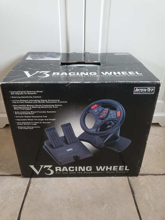 Interact V3 Racing Wheel Playstation 1 en Playstation 2