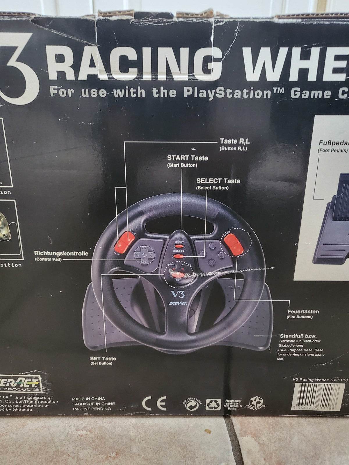 Interact V3 Racing Wheel Playstation 1 en Playstation 2 – Feniks Gameshop