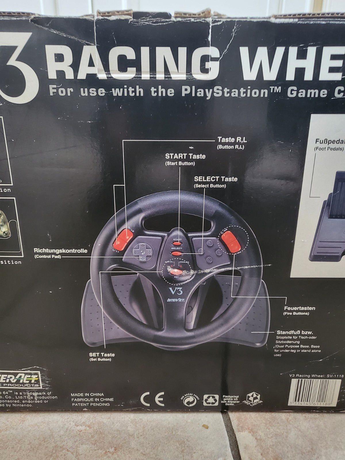 Interagieren Sie mit dem V3 Racing Wheel Playstation 1 und Playstation 2